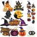 Halloween оборудование орнамент модный вход украшение тыква тыква призрак привидение дверь украшение шляпа wall вешалка украшение [Lucotatan
