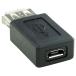 USB конверсионный адаптор microUSB женский USB-A женский кабель трансляция для терминал изменение коннектор адаптер черный 36.3*17.5mm