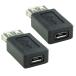 USB конверсионный адаптор microUSB женский USB-A женский кабель трансляция для терминал изменение коннектор адаптер черный 36.3*17.5mm