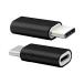 [2 шт ] TypeC изменение адаптер microUSB женский USB-C мужской черный общая длина : примерно 24mm высота : примерно 5.5mm