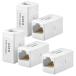 [5 шт ] LAN кабель трансляция коннектор RJ45 женский - женский CAT6 8P8C удлинение подключение для белый примерно 35*21*17mm