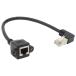 RJ45 LAN кабель L знак type мужской женский удлинение Cat6 соответствует i-sa сеть конверсионный адаптор электропроводка брать . поворот направление C черный примерно 30cm