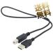 USB A-B кабель USB2.0 мужской - мужской короткий сяку принтер сканер подключение для черный примерно 65cm