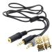 аудио кабель 3.5mm Mike headset 3 высшее -4 высшее изменение женский - мужской кабель длина : примерно 1m
