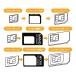 �y�e�A�_�v�^�[2��+�s��2�� �v8�z SIM�J�[�h�A�_�v�^�[ Nano SIM MicroSIM �ϊ��A�_�v�^ �i�m�V�� SIM�J�[�h �֘A�摜3