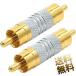 [2 шт. комплект ]RCA мужской - мужской трансляция штекер позолоченный вилка сетевого шнура булавка Jack 