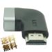 HDMI L знак адаптер 19pin мужской - женский изображение подключение угол изменение 4K60P соответствует электропроводка регулировка маленький размер детали черный примерно 42*30*11mm