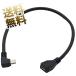 microUSB удлинение кабель microB женский -microB мужской L знак правый направление USB2.0 черный примерно 30cm
