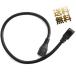 micro USB удлинение кабель L знак micro B мужской - женский USB2.0 данные зарядка соответствует черный примерно 30cm