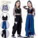  выставить Kids Dance камуфляж украшен блестками tops брюки Denim брюки брюки чёрный синий черный голубой симпатичный женский Jazz Dance Kids .