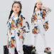  Kids танцевальный костюм рисунок рубашка белый рубашка с коротким рукавом мужчина девочка Корея ребенок одежда HIPHOP tops Kids танцевальный костюм белый рубашка hip-hop детская одежда 