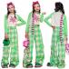  танцевальный костюм Kids танцевальный костюм выставить длинный рукав широкий брюки брюки-карго в клетку зеленый hip-hop Street hiphop ребенок одежда девочка шт .. long 