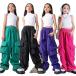  красочный цвет брюки-карго . рука широкий брюки Kids танцевальный костюм выставить длинные брюки девочка ... выставлять длинные брюки ребенок Junior танцевальный костюм ребенок одежда бедра 