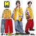  желтый цвет Japanese sovenir jacket желтый куртка общий рисунок жакет Kids танцевальный костюм выставить hip-hop мужчина девочка Denim брюки Denim dabo хлеб красный cargo pa