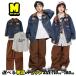  Denim мужчина женщина MIX Kids танцевальный костюм выставить hip-hop девочка мужчина Denim жакет чай цвет брюки-карго Brown полоса рубашка длинный рукав свободно .