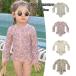  детский купальник девочка 80 90 One-piece симпатичный Kids купальный костюм Rush Guard One-piece UPF50+ детский купальный костюм цветочный принт детский купальник длинный рукав ... модный acid mi