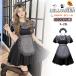  чёрный пепел Halloween костюмы Лолита готовая одежда meido готический маскарадный костюм женщина взрослый черный серый короткий рукав One-piece женский лента-ободок лента e Pro 