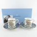  unused WEDGWOOD Wedgwood blue Elephant small cup & saucer 2 customer pair Espresso coffee . elephant SU6032D