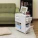  cosme Wagon тонкий compact маленький . с роликами выдвижной ящик зеркало имеется зеркало боковой Wagon подставка 