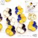  очарование цветок viola примерно 10mm 4 шт обратная сторона 2 шт can цвет очарование 2 цветный цветок коннектор очарование анютины глазки metal детали аксессуары материал .... материалы магазин san 
