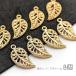  очарование leaf 16mm... легкий растения лист .. растения аксессуары .8 шт Gold цвет 