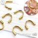  wire protector surgical stainless steel 5mm 6 piece Gold color U character can wire ga-ti Anne wire cover base metal fittings .... material shop san 