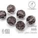  стекло бисер 8mm комплектация AAA много поверхность cut бисер стекло детали 6 шт / пепел серый серия 