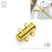  magnet Class p sliding lock stop metal fittings 4 pieces can attaching 16mm×6mm 1 collection Gold color attaching and detaching . simple end parts magnetism catch magnet .... material shop san 