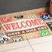  коврик перед дверью WELCOME ROUTE66 american смешанные товары ko year коврик наружный салон закрытый ... тонкий предотвращение скольжения магазин модный wellcome дверной коврик модный 