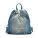  Chanel Chanel 22 backpack Denim chain rucksack blue silver metal fittings AS3859