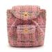  Chanel here Mark tweed chain rucksack pink gold metal fittings 