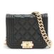  Chanel Boy Chanel caviar s gold belt bag belt bag black silver metal fittings 31 number pcs 
