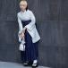  hakama б/у распродажа церемония окончания кимоно . hakama. 2 позиций комплект утилизация кимоно комплект цветок декоративная шпилька * голубой серый 2 сяку рукав кимоно 2way hakama длина одежды настройка возможность накладывающийся воротник .. есть settled большой студент покупка 