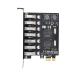 CY карта 7 порт PCI-E из USB 3.0 HUB PCI Express повышение адаптер, материнская плата 5 Gbps для 