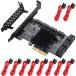 MZHOU PCIe SATA карта 10 порт,10шт.@. SATA кабель . трос ro файл держатель,6 Gbps SATA 3.0 PCI