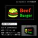  signboard illustration LED autograph board Beef Burger 233×433 store OPEN business middle 