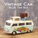  american miscellaneous goods interior car tin plate west coastal area Mini blue wagen bus Surf ornament Vintage 