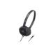 Audio Technica ǥƥ˥ ATHES55BK On-Ear Headphone إåɥե, Black