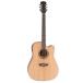Luna Muse Dreadnought Cutaway Acoustic Guitar, Quilted Ash エレクトリックアコースティックギター エ