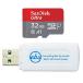 SanDisk 32GB MicroSD Ultra Memory Card Works with LG G6, LG V30, Q6, G5, G4, LG Tribute HD, K40, Phoenix 4 Cell Phone (SDSQUAR-032G-GN6MN) Bundle with