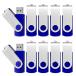 KEXIN Flash Drive 8GB 100 Pack USB Flash Drive 8 GB Thumb Drive USB Drive Bulk Jump Drive Swivel Pen Drive with LED Indicator 8G Blue