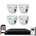 GW Security 5MP 1920P Security Camera System with AI Face/Human/Vehicle Detection, 8CH 4K DVR and 4 x 5MP 2592TVL Microphone Home CCTV Dome Camera, Sm