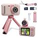 toyofmine Kids Camera, Kids Digital Camera with Flip Lens, HD Digital Video Cameras for Toddler,Christmas Birthday Gifts and Portable Toy for 3 4 5 6