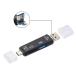 [ параллель импортные товары ]USB многоформатное считывающее устройство для флэш-карт USB2.0 microUSB TypeC соответствует складной деформация модель черный _