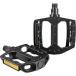  bicycle pedal black 2 piece set light weight aluminium alloy flat pedal MTB mountain bike _.