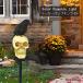  Halloween украшение солнечный свет Skull свет череп каркас встроен наружный водонепроницаемый садовый светильник заряжающийся иллюминация 