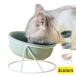  hood bowl cat dog ceramics diagonal stand bait inserting pet single .. plate 