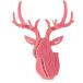 Umora objet d'art deer tiasif elephant wall decoration ornament animal head interior 3D DIY ( red )