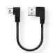 KKM- Rav шоу [JCT заявление выпуск возможность ]USB 2.0 Mini кабель USB(A) мужской -USB(miniB) мужской одновременно L type [0.25m] левый правый 90°