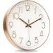 Nbdeal wall clock quiet sound continuation second needle sound . not doing diameter 30cm analogue non radio wave Northern Europe pink gold C-052